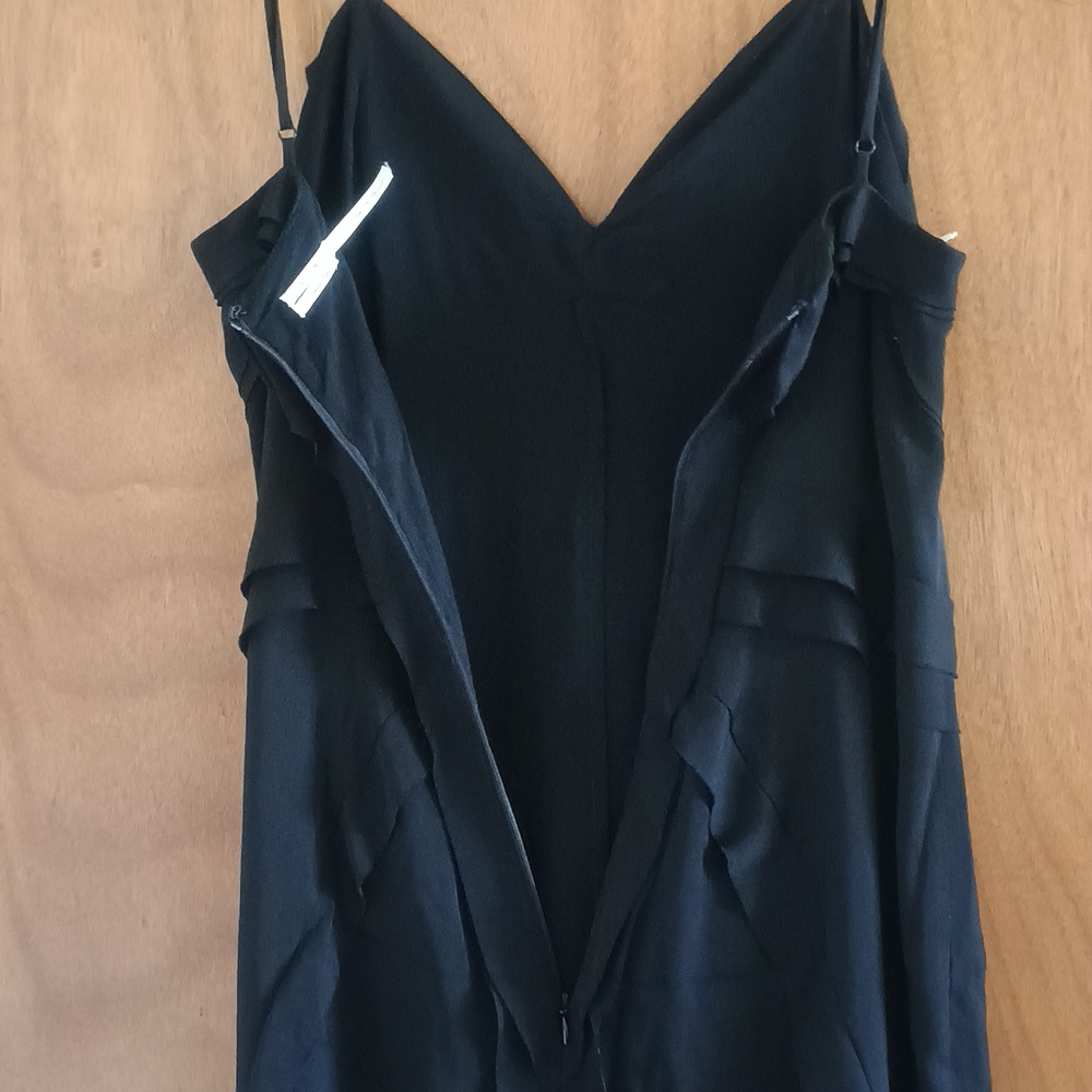 Leon Max Black Silk Ruffled Dress - Size 0 - Romantic 90s/Y2K Style - Whimsigoth - Picture 3 of 10